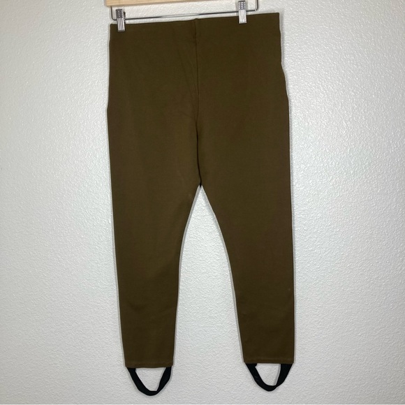 Free People Ponte Knit Stirrup Leggings Womens Size M Moss Green Brown - Picture 7 of 14